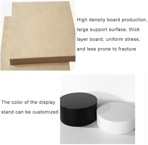 Round Display Pedestal Stand for Event Decor, Plinth Risers for Clothing/Bridal Shops, Dessert Table Decoration, Natural Finish (11.8x19.6in/30x50cm)