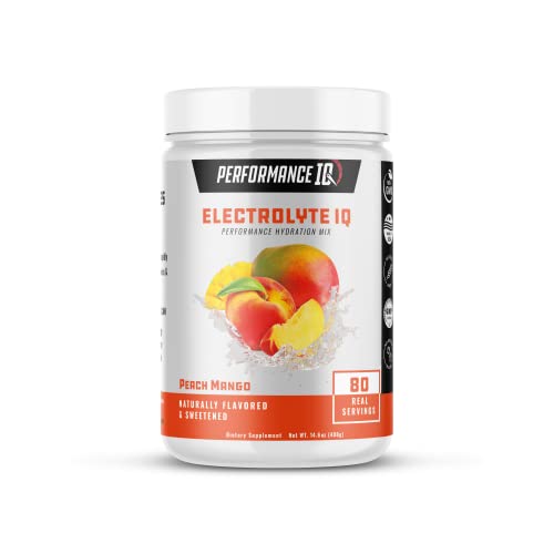 Keto Friendly Electrolyte Powder, Peach Mango, Sports Performance Hydration Drink Mix, No Added Sugar, 80 Real Servings, Energy, Non GMO, Keto Replenishment Drink, Vegan, Made in The USA