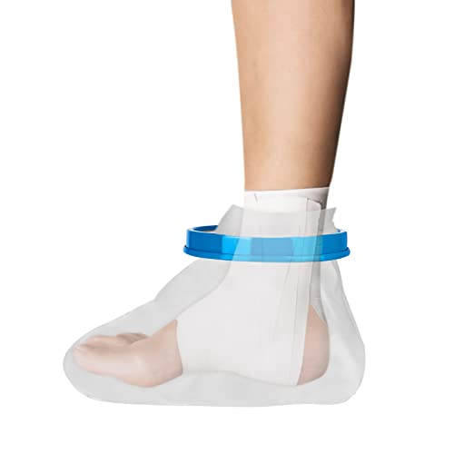Protection Pied Douche Adulte, Antidérapant Protege Platre Etanche Pour Douche, Demi Jambe Protection étanche pour Adulte, Sac Douche Platre Gardez les Plaies et le Bandage au sec Pendant le Bain Cover
