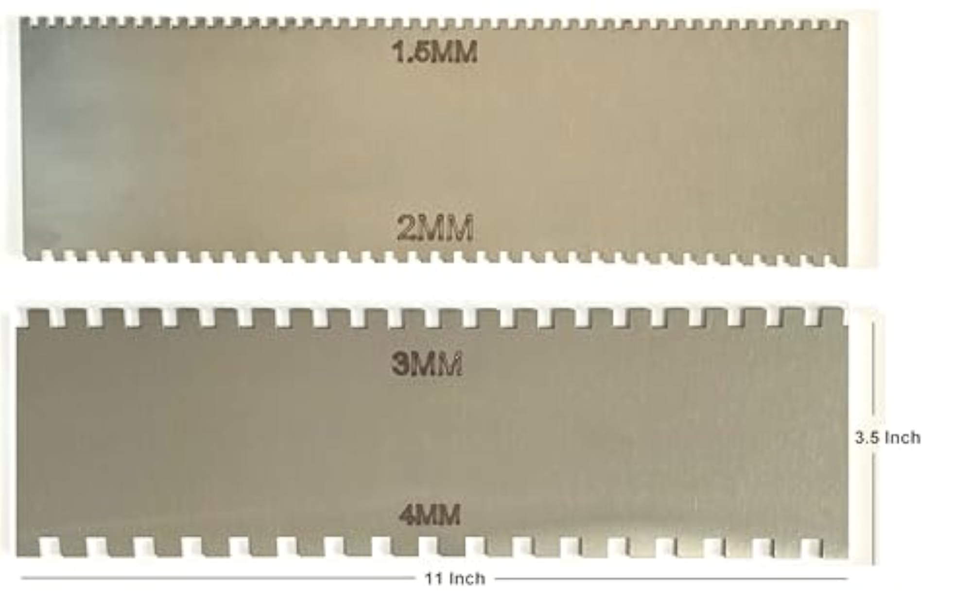 Square Notch Metal Trowel Set for Resin Spreader