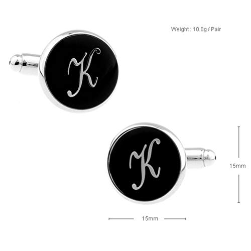 Manicaretas Circulares Letra K Negra para Hombre miniatura 5