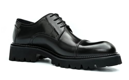 Santimon Men's Oxfords Formal Dress Genuine Leather Derby Fashion Business Causal Tuxedo Shoes Wedding Prom Shoes for Men3