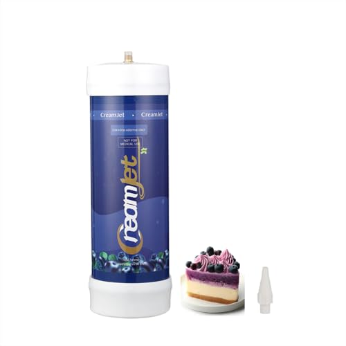 Cilindro Desechable de 2000g N2O para Sifón Chantilly 3.3L Cargador de Crema Batida de Oxido Nitroso Equivalente a 250 Cápsulas de Nata 99.95% Pureza Bombonas Desechable N20, Sabor a Arándanos (1PCS)