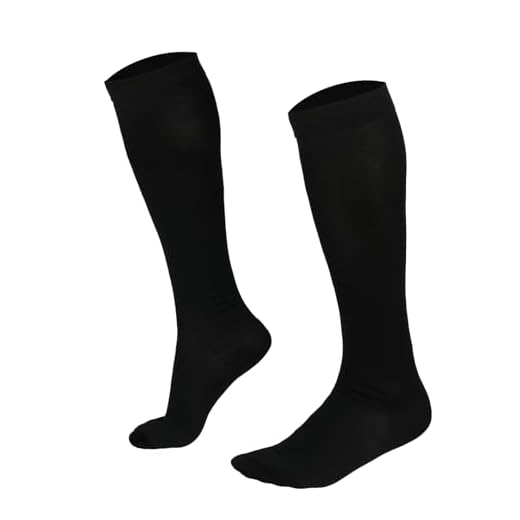 welsberg 1 Par de Medias de Compresión Deportivas Talla EU 40-45, Medias de Apoyo para Mujeres y Hombres, Calcetines de Compresión Negros con 15-25 mmHg para Vuelos, Correr, Tenis y Viajes