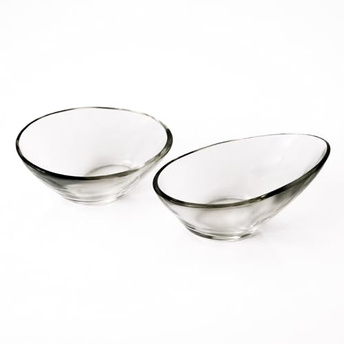 Image of KALAKRITI 6 Inches Glass Flower Vase | Slant Cut Vase for Fresh Flowers, Floating Candles & Potpourri | Multipurpose Centerpiece Bowl for Living Room, Dining Table & Office Decor (Pack of 1)