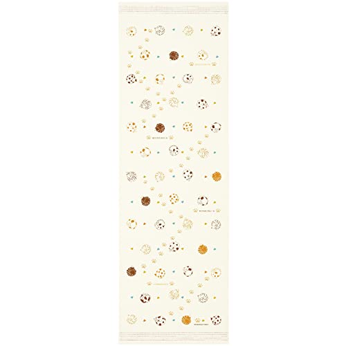 ｋｏｎｔｅｘ コンテックス フェイスタオル 布ごよみ ニャンモナイト アイボリー 約33×100cm 39746-029