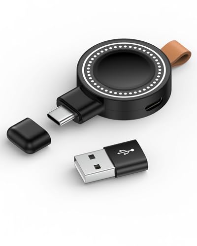 for Samsung Watch Charger for Samsung Galaxy Watch 8 7 Ultra 6 5 4 Watch8 Classic 3.5W Magnetic Portable Galaxy Smartwatch Charger USB C Smartwatch Fast Wireless Charging Travel with USB A Adapter