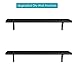SUPERJARE Wall Mounted Floating Shelves, Set of 2, Display Ledge, Storage Rack for Room/Kitchen/Office - Black