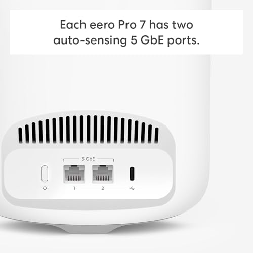 Image of Amazon eero Pro 7 (3-pack) with Amazon eero Outdoor 7 (1-pack) mesh wifi system