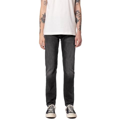 Nudie Jeans Men's Lean Dean Black Eyes, 31/32