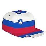 hihihihihihihihi Gorra de béisbol con visera plana, visera ajustable, bandera de Eslovenia, hip hop, color negro, Negro, Talla única