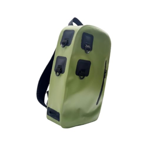 Mochila de Pesca, Bolsa de Hombro para Guardar Aparejos de Pesca, Impermeable, Fácil de Llevar, para Caza, Camping Y Viajes, 500d Pvc Green, universal