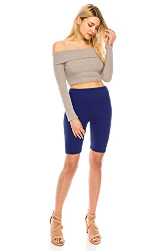 Image of ALWAYS Women's High Waist Bike Shorts - Athletic Workout Tummy Control Stretch Running Yoga Pants