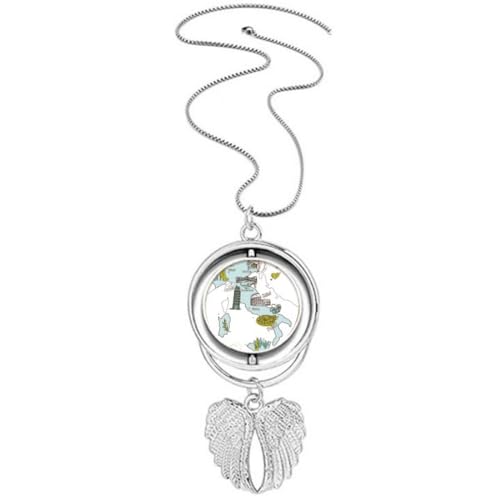 Collier drapeau national ailes d'ange, le cadeau symbolique idéal