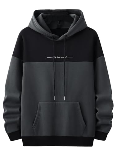 Lymio Men Polyester Hooded-Neck Hoodies || Sweatshirt for Unisex || Unisex Hoodie (H-47-Black-L)