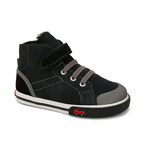 See Kai Run, Devon High Top Sneakers For Kids, Black Shearling, 8 #TOP5