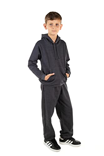 Conjunto Moletom Infantil Flanelado Com Capuz (Chumbo, 8)