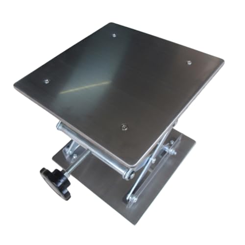 MUCKLILY Stainless Steel Lift Table Mini Jack Stand Small Stand Lifting Table Jack Repair Stand Lift Tables Lift Top Table Stainless Steel Lift Stand Silver