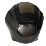 Black Detachable Quarter Head Fairing Windshield Kit for Harley Sportster XL 883 XL1200 Models 1988-2016 Dyna Low Rider Street Bob Wide Glide Fat Bob 1995-2005 FXDCI FXDL EFI FXDLI