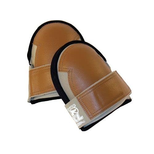 Leatherhead Knee Pads – Heavy-Duty Leather Cover, Extra-Large Size, Non-Slip, Wear-Resistant, Professional Knee Protection for Construction, Flooring, and Gardening Work