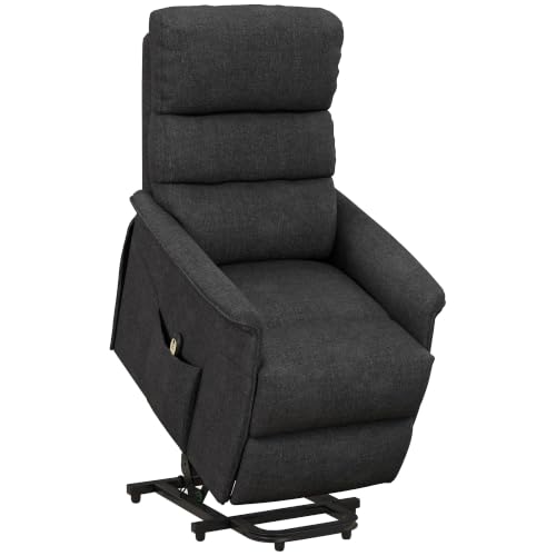 HOMCOM Power Lift Recliner Chair for Elderly, Easy Assembly, Black