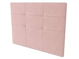 LA WEB DEL COLCHON Cabecero tapizado Atenas para Cama de 105 (115 x 120 cms) Rosa Palo Textil Suave | Cama Juvenil | Cama Matrimonio | Cabezal Cama