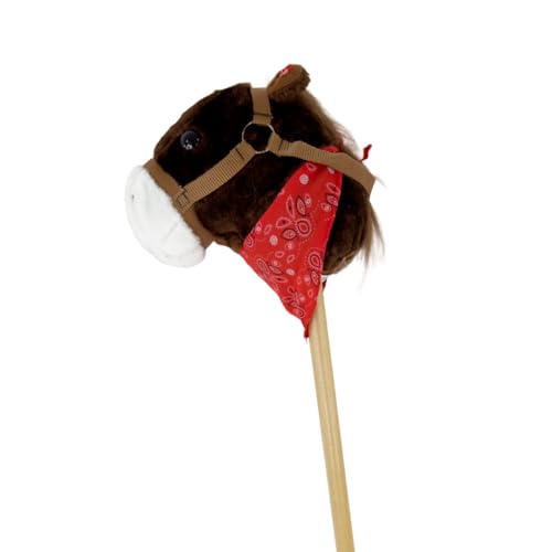 Tachan - Cabeza de Caballo con Palo - con Sonidos para Hacerlo mas Real - Caballo de Juguete para niños y niñas - Color marrón - Dimesiones 80 cm de Altura (CPA Toy Group 727T00726)