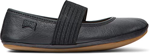 Camper Girls Right Kids 80025 Ballet Flat, Black/Black/Kito Miel, 11 Little Kid Us #TOP1
