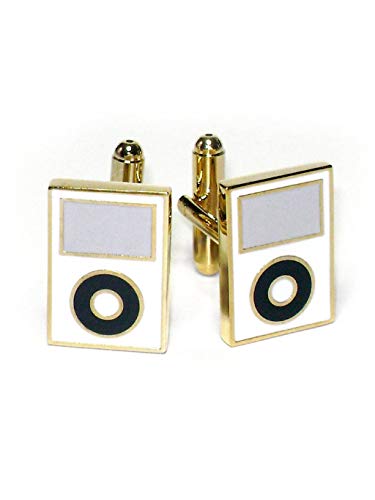 Mancuernillas de Hombre tono Dorado MP3 Blanco miniatura 1