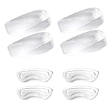 Dryxog 4 Paia Solette Gel, Proteggi Tallone In Silicone, Proteggi Tallone per Scarpe Talloniere In Silicone per Tallonite, Solette per Sperone Calcaneare, Fascite Plantare, Dolori di Achille