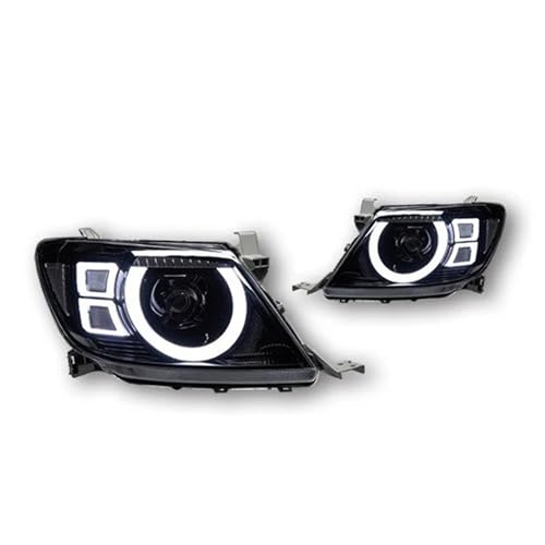 XEXJHQQ Phares Feux Avant Pour Toyota Pour Hilux Pour Vigo 2007-2011 Phare LED Feux De Voiture Lampe Projecteur DRL Lentille Accessoires Automobiles