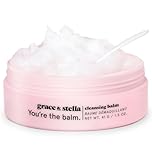 grace & stella Cleansing Balm - Makeup Remover Balm - Moisturizing Oil Based Cleanser to Melt Makeup - Deep Cleansing Make Up Remover Balm, Vegan Fragrance Free Face Balm Cleanser (41 g/1.5 oz)