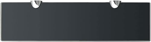 Miniatura 3 de Estante flotante de vidrio negro templado para sala de estar, dormitorio, baño 15.7 x 3.9 pulgadas, grosor del cristal 0.3 pulgadas