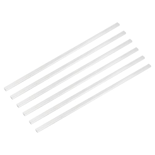Image of MECCANIXITY 6 Pcs Square Aluminum Flat Bar, 5 /32 inch (4mm) Thick x 25 /64 inch (10mm) Width x 12 inch (305mm) Long 6061 Aluminum Flat Plate Solid New Mill Stock Silver for Industrial Building