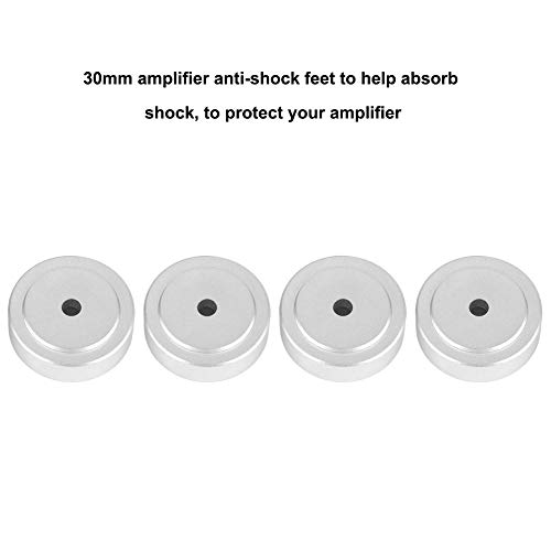 ASHATA 4PCS Round Pad Audio Amplifier Feet Speaker Stands, Subwoofer Shockproof Mats Aluminum Alloy Speaker Shock Absorber, 30 * 10mm - Image 4