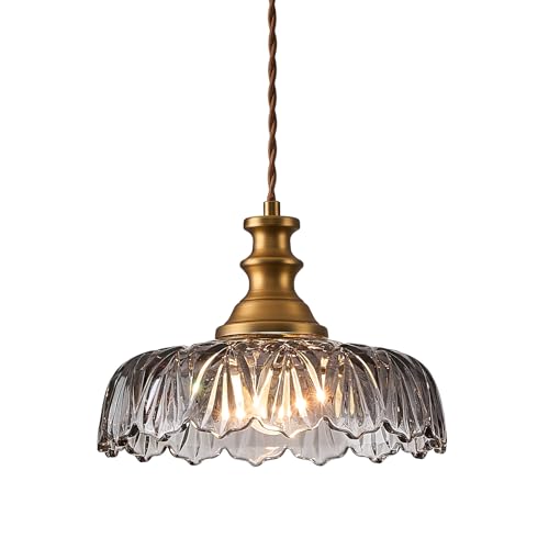 HDDFL Vintage Pendant Lights Fixture Modern Pendant Lighting Fixtures Hanging Lamp for Kitchen Island Bedroom Living Room Hallway Grey and Brass by HDDFL - Used condition - US$44.76