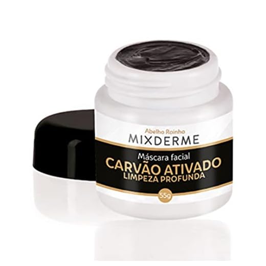 Mixderme – mascara facial carvão ativado limpeza profunda 55g