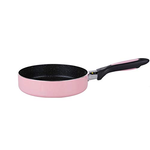 QUSYZD Sartén Antiadherente Sartén Antiadherente Utensilios de Cocina Sartén Cacerola Olla pequeña para Huevos fritos Uso para cocinas de Gas e inducción Rosa,