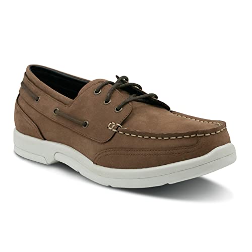 Apex Men's Orthopedic Boat Shoe - Dark Brown