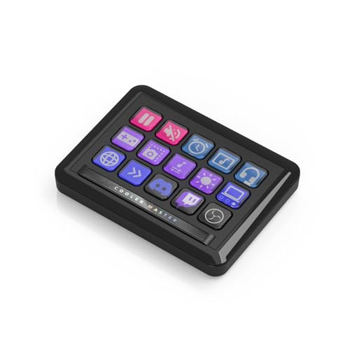 Cooler Master Masterhub Mhsk13aa00 Contrôleur de streaming modulaire avec audio, clavier et modules de navigation, noir