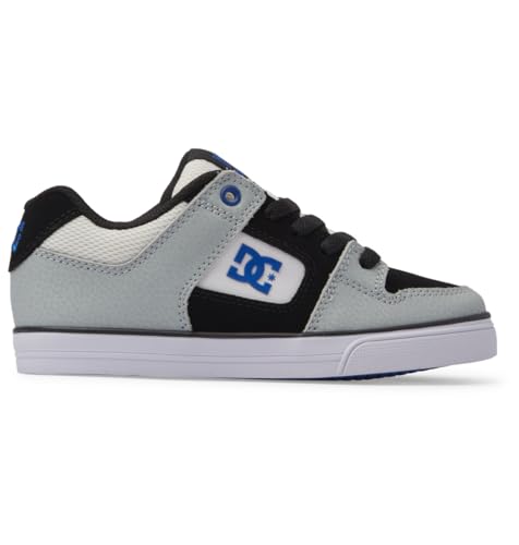 DC Boy's Pure Skate Shoe, White, 1.5 Little Kid