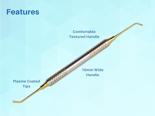 ARTMAN INSTRUMENTS Sinus Lift Kit (5 Pcs) – Gold Plated, Slip-Resistant Handles, 9mm Diameter for Precision Implant Procedures, Autoclavable Dental Tools