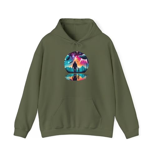 Pull à capuche Sasquatch pour passionnés d'extraterrestres idéal pour les soirées d'hiver