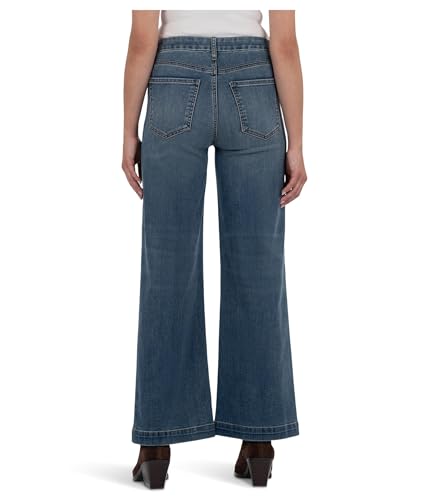 KUT from the Kloth Women's Meg High-Rise Wide Leg with Patch Pockets Reg Hem in Loyalty3