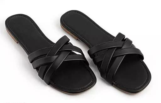 SOOPEN Solid One-Toe Flats Sandals For Women & Girls