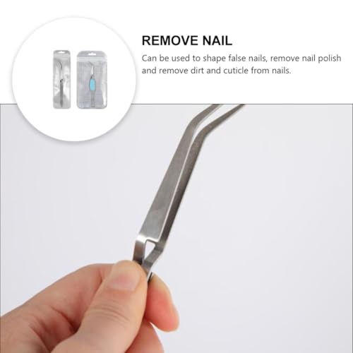 Pinzas para uñas acero inoxidable 2 piezas para manicura miniatura 6
