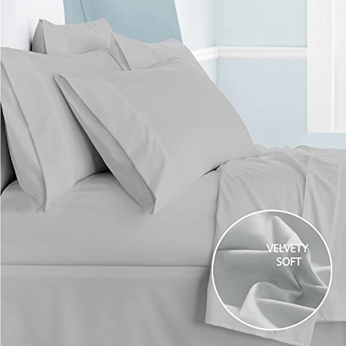 Cathay Home Luxury Wrinkle and Fade Resistant Double Brushed Ultra Soft Microfiber 14-Inch Standard Pocket Single Fitted Sheet - Image 3