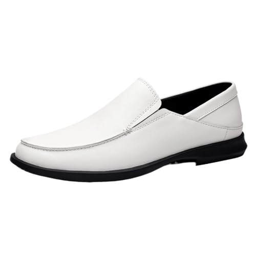 Casual Loafers for Mens Vegan Leather Tuxedo Round Toe Slip Resistant Slip-on