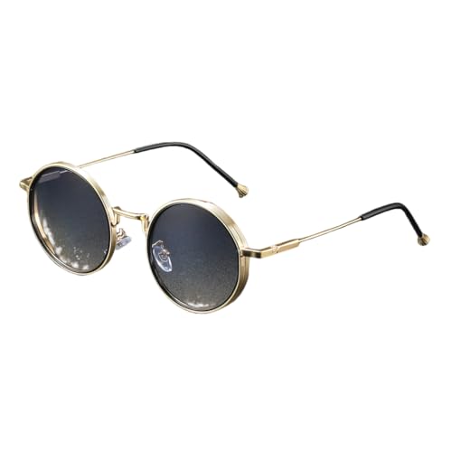 Lunettes de soleil rondes métal vintage homme femme mode retro tendance été uv400