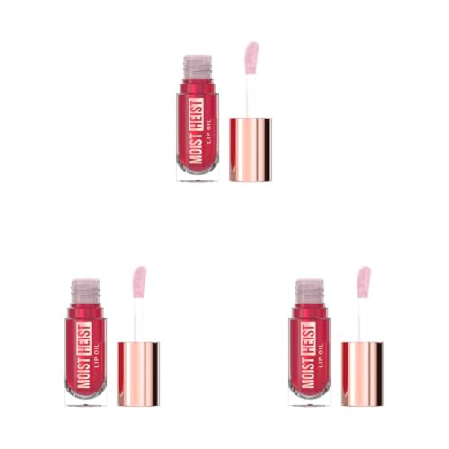 Image of Swiss Beauty Moist Heist Lip Oil | Colour-Changing | With Vitamin E & Mint Oil | Nourish & Protect | Shade- 1: Berry Robbery, 4.8g (Pack of 3)